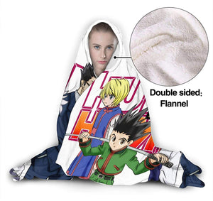 Anime Stylish Hooded Blanket - Hunter×Hunter Anti-Pilling Flannel Blankets