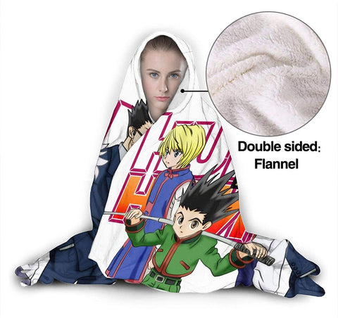 Image of Anime Stylish Hooded Blanket - Hunter×Hunter Anti-Pilling Flannel Blankets