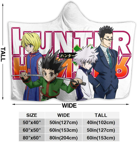 Image of Anime Stylish Hooded Blanket - Hunter×Hunter Anti-Pilling Flannel Blankets