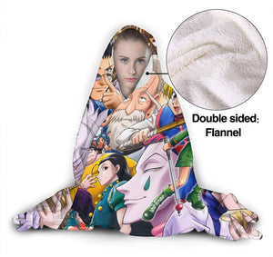 Anime Anti-Pilling Stylish Hooded Blanket - Hunter×Hunter Flannel Blankets