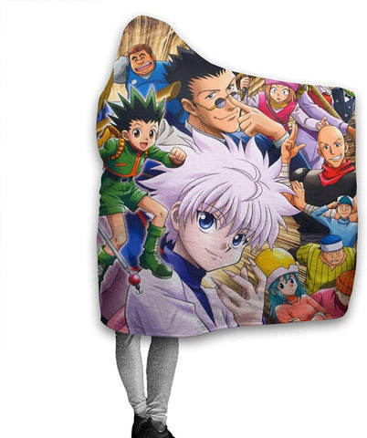 Image of Anime Anti-Pilling Stylish Hooded Blanket - Hunter×Hunter Flannel Blankets