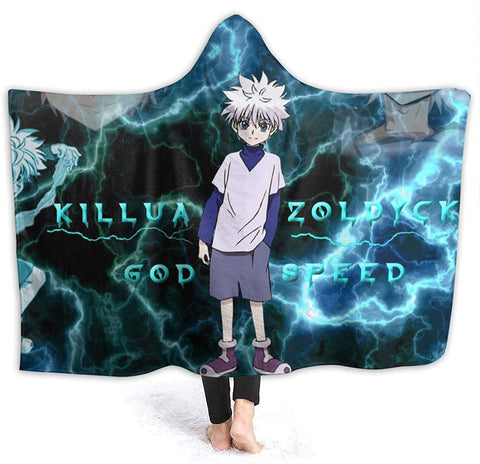 Image of Anti-Pilling Stylish Hooded Blanket - Hunter×Hunter Flannel Blankets