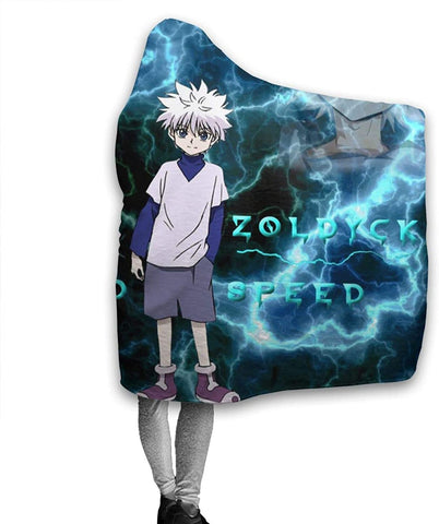 Image of Anti-Pilling Stylish Hooded Blanket - Hunter×Hunter Flannel Blankets