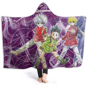 Anti-Pilling Stylish Hooded Blanket - Hunter×Hunter Flannel Blankets