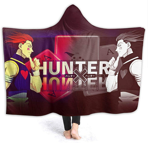 Image of Anti-Pilling Stylish Hooded Blanket - Hunter×Hunter Flannel Blankets