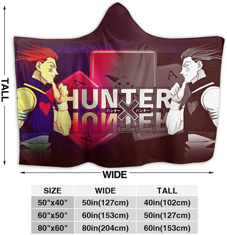 Image of Anti-Pilling Stylish Hooded Blanket - Hunter×Hunter Flannel Blankets