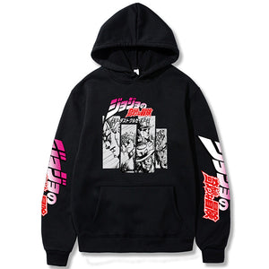 JoJo's Bizarre Adventure Graphic Hoodies Harajuku Anime Print Hip Hop Streetwear Pullover Sweatshirt