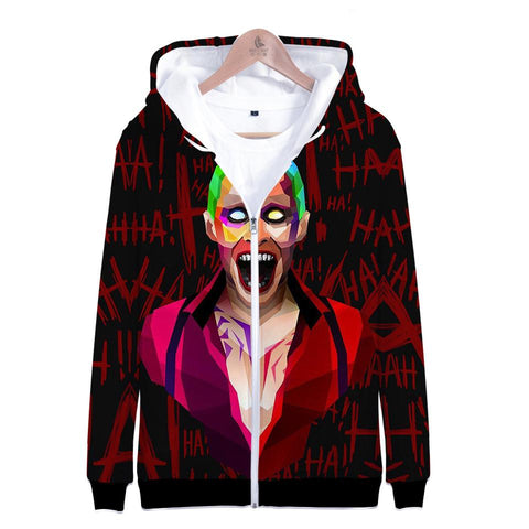 Image of Suicide Squad Hoodies - Joker Series Joker Blood Red Unisex 3D Hoodie