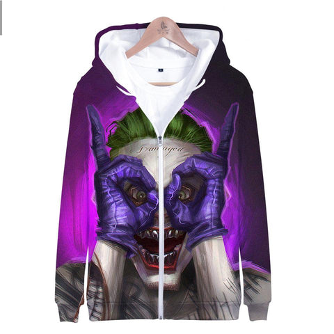 Image of Suicide Squad Hoodies - Joker Series Evil Joker Scary Icon Unisex 3D Hoodie