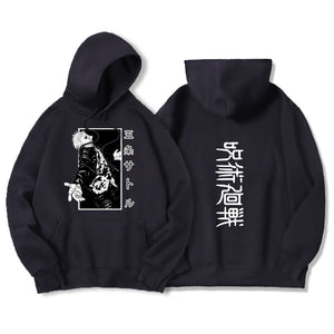 Jujutsu Kaisen Gojo Satoru Comics Print Hooded Sweatshirts Fashion Casual Streetwear