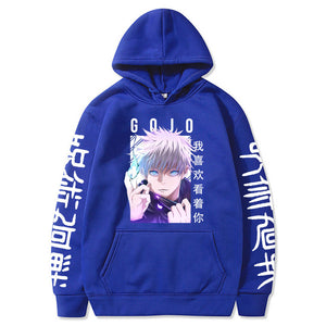 Jujutsu Kaisen Gojo Satoru Japanese Anime Hoodie Spring Streetwear Oversized Sweatshirt