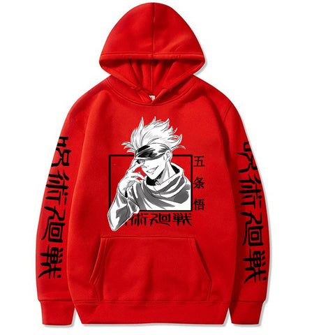 Image of Jujutsu Kaisen Hoodie Gojo Satoru Hip Hop Anime Pullovers Top