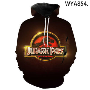 Jurassic Park Casual Hoodies - 3D Printed Sweatshirts Streetwear