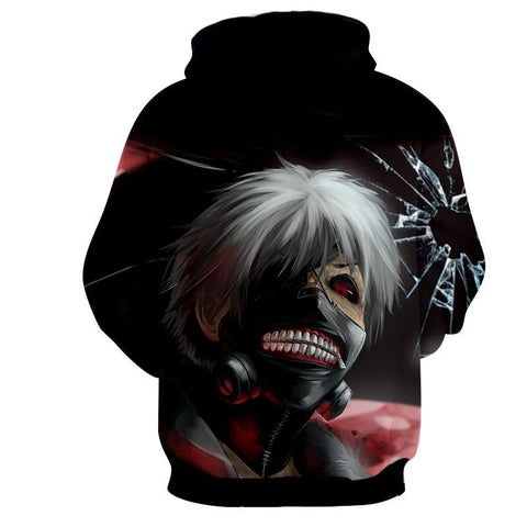 Image of Kaneki Human Ghoul -Tokyo Ghoul 3D Printed Hoodie