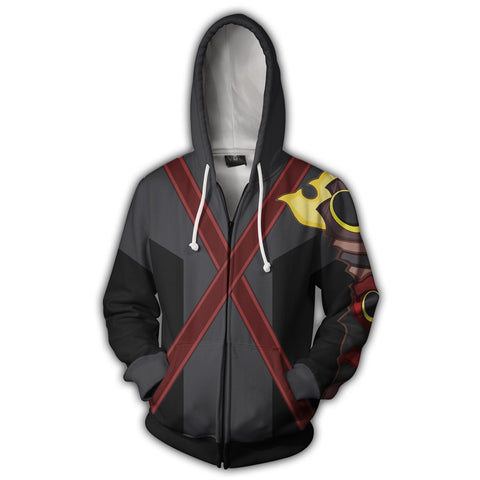 Image of Kingdom Hearts Terra Hoodies - Zip Up Red X Hoodie