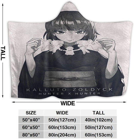 Image of H-unter X H-unter Manga HXH Kalluto Zoldyck 3D Printed Hooded Blanket