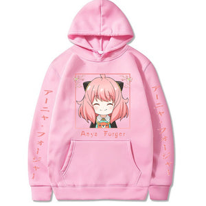 Anime Spy X Family Hoodies Anya Forger Sweatshirt Loog Sleeve Unisex Pullovers