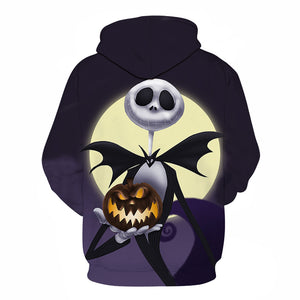 Halloween Jack Skellington and pumpkin lantern 3D Printed Hoodie