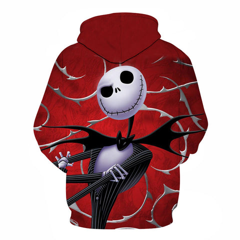Image of Halloween Jack Skellington Red night 3D Printed Hoodie