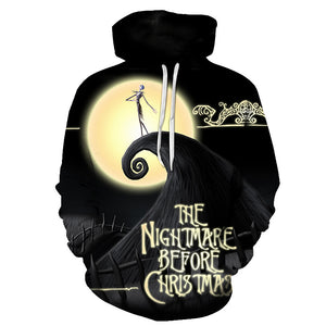 Halloween Jack Skellington Dark messenger 3D Printed Hoodie