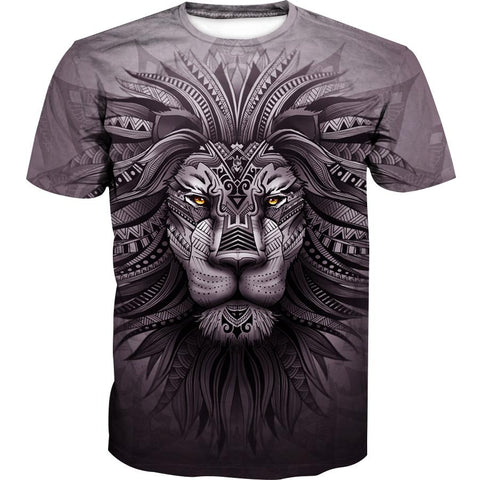 Image of Lion Zion Hoodies - Epic Lion 3D Printed Grey Hoodie