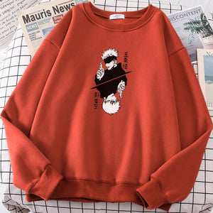 Japan Anime Jujutsu Kaisen Gojo Satoru Print Hooded Coldproof Hoodie
