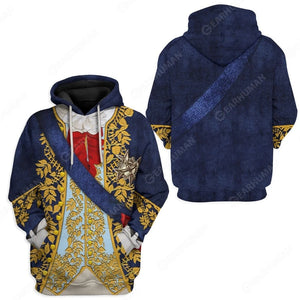 Historical Personage Louis XV 3D Printed Cosplay Hoodie