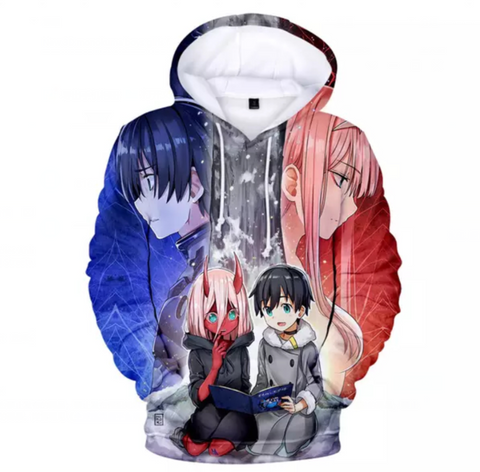 Image of 3D Printed Hoodies - Anime DARLING in The FRANXX Sweatshirt