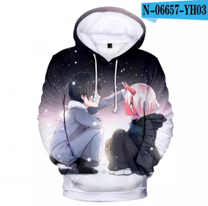 3D Printed Hoodies - Anime DARLING in The FRANXX Sweatshirt