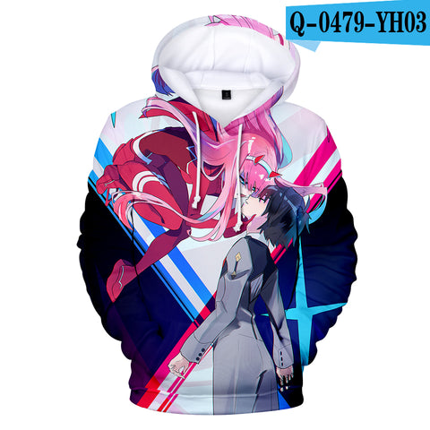 Image of 3D Printed Hoodies - Anime DARLING in The FRANXX Sweatshirt