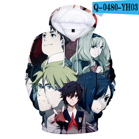 Image of 3D Printed Hoodies - Anime DARLING in The FRANXX Sweatshirt