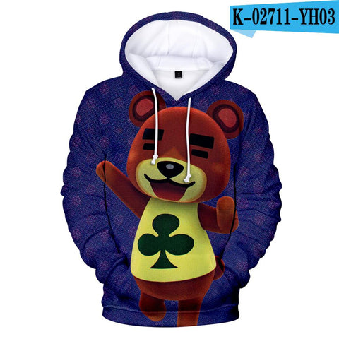 Image of Animal Crossing Hooded Pullover Sweatshirts Hoodies