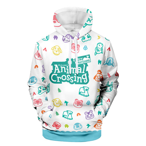 Image of Animal Crossing Hooded Pullover Sweatshirts Hoodies