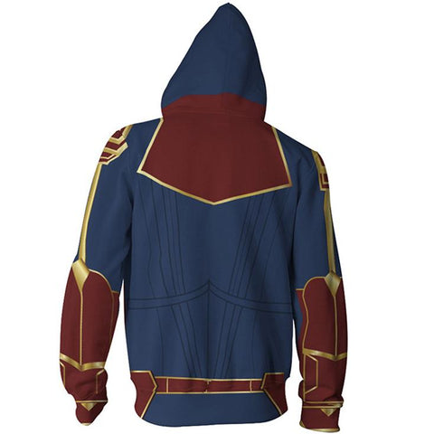 Image of Captain Marvel Hoodies 3D Digital Printed Unisex Zipper Hooded Jacket