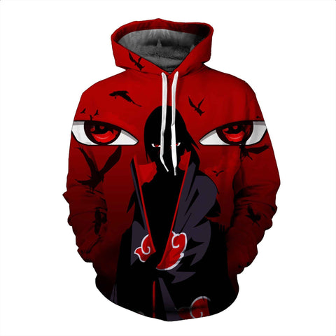 Image of Naruto Hoodie - Uchiha Itachi Akatsuki Pullover Hoodie