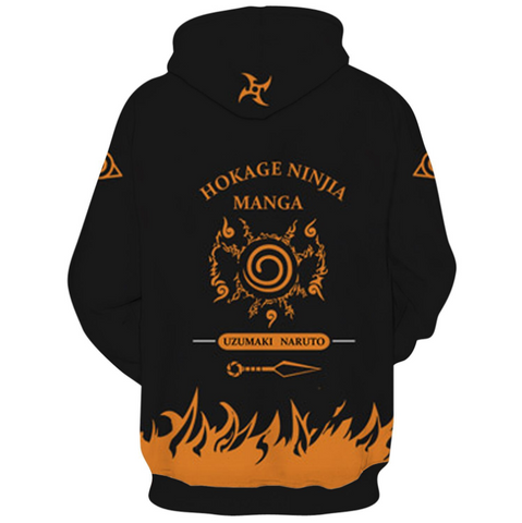 Image of Naruto Hoodie - Yellow Hokage Ninjia Pullover Hoodie