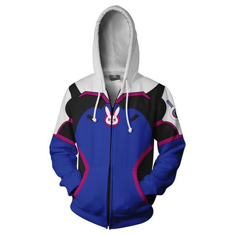 Image of Overwatch Hoodie - D. Va Zip Up Hoodie