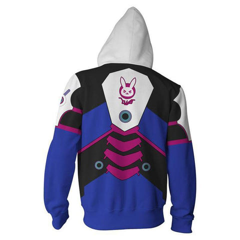 Image of Overwatch Hoodie - D. Va Zip Up Hoodie