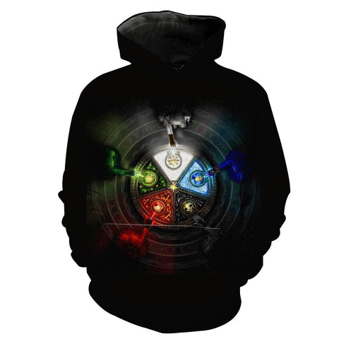 Image of Nicol Bolas Magic the Gathering Hoodies- Five Mana Color Pullover Hoodie
