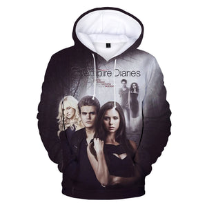 3D Printed The Vampire Diaries Hoodies - Horror Movie Hooded Pullover