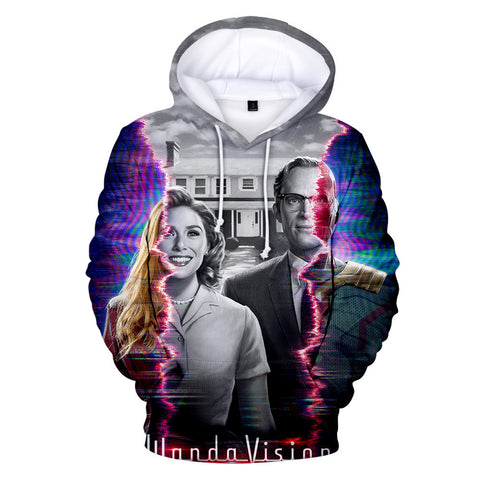 Image of 3D Printed Wanda Vision Hoodie - Fashion Sweatshirts