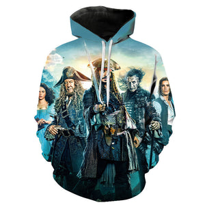 Movies Pirates of the Caribbean 3D Printed Fashion Hoodies Pullover