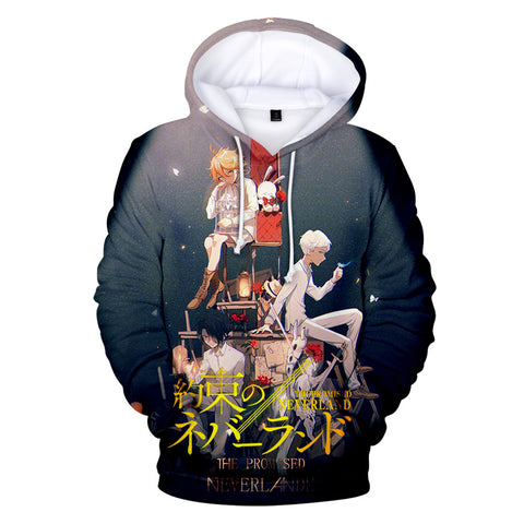 Image of The Promised Neverland Hoodies - Anime 3D Printed Pullover