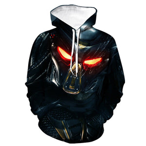 3D Printed The Predator Hoodie - Casual Hooded Streetwear