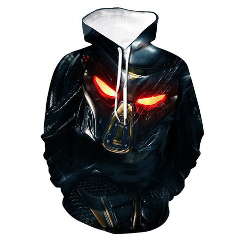 Image of 3D Printed The Predator Hoodie - Casual Hooded Streetwear