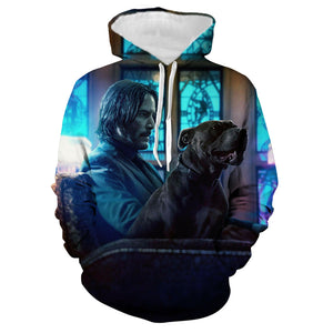 Summer Movie John Wick 3D Hoodie - Fashion Streetwear