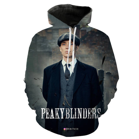 Image of Fashion 3D Printed Hoodie - Peaky Blinder Hooded Pullover