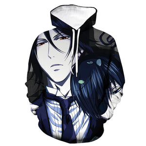 Anime Hooded Pullover - Black Butler 3D Printed  Hoodies