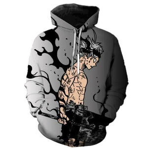 Anime Black Clover 3D Printed Hoodie - Casual Long Sleeve Sweatshirt