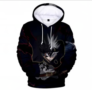 Black Clover Hoodie Sweatshirt - Anime Casual Streetwear